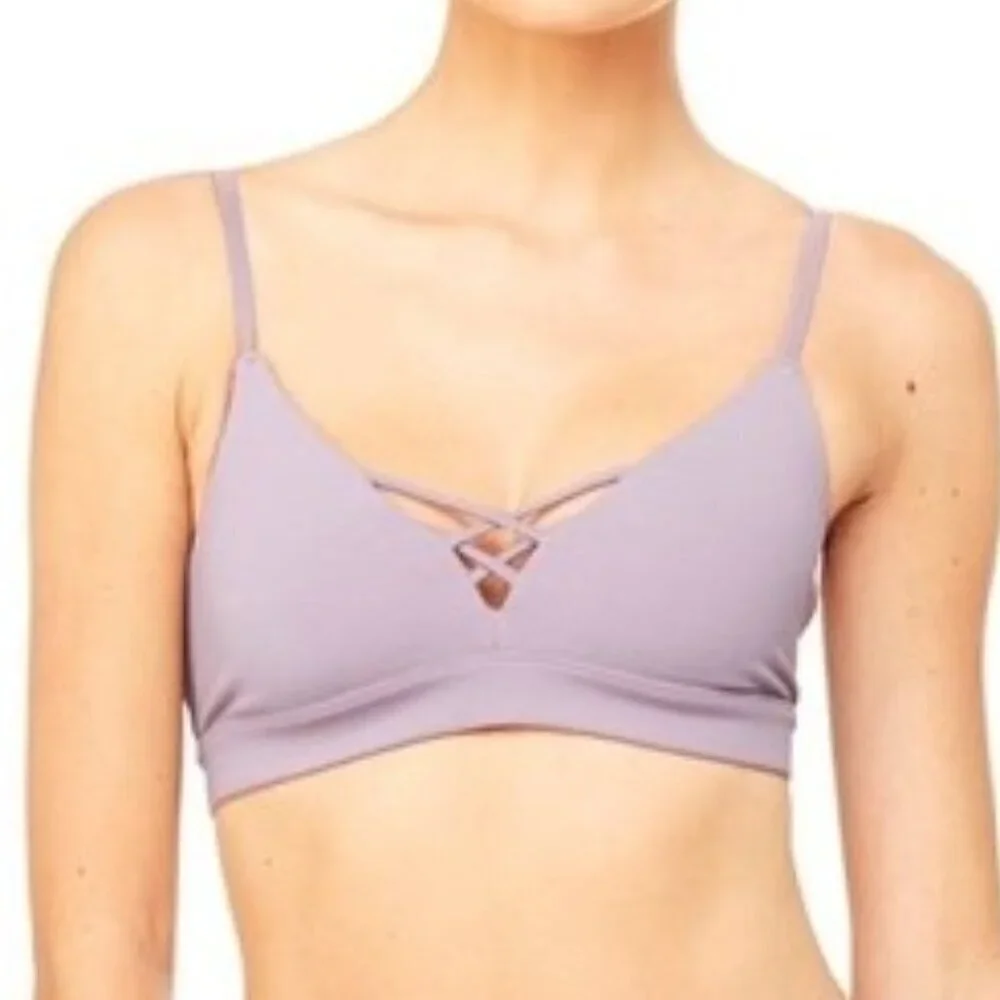 ALO Yoga Interlace Sports Bra - S Lavender